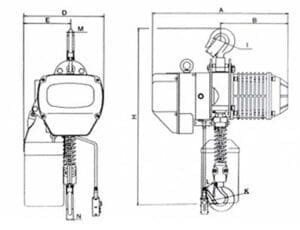 1-Ton-Sabit-Kanca-Askili-Calaskal-Vinc-Teknik-Resim